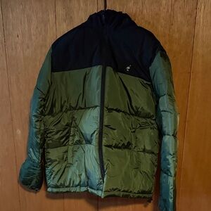 Staple Pigeon Green and Black  Puffer Jacket